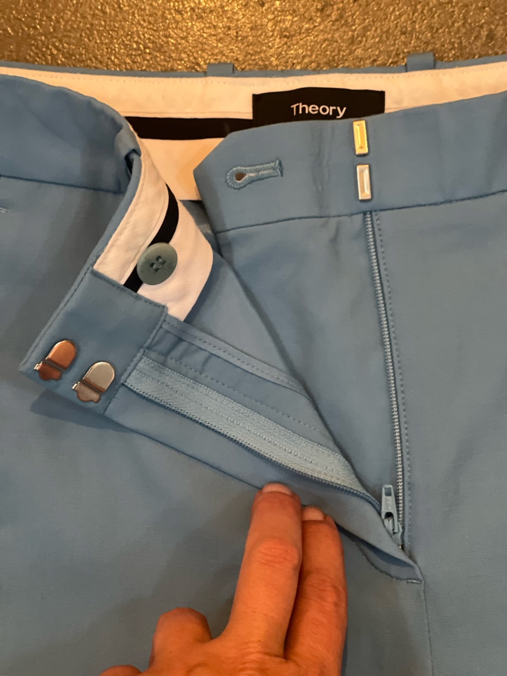 Theory Light Blue Women’s High Waist Dress Pants - Picture 6 of 9